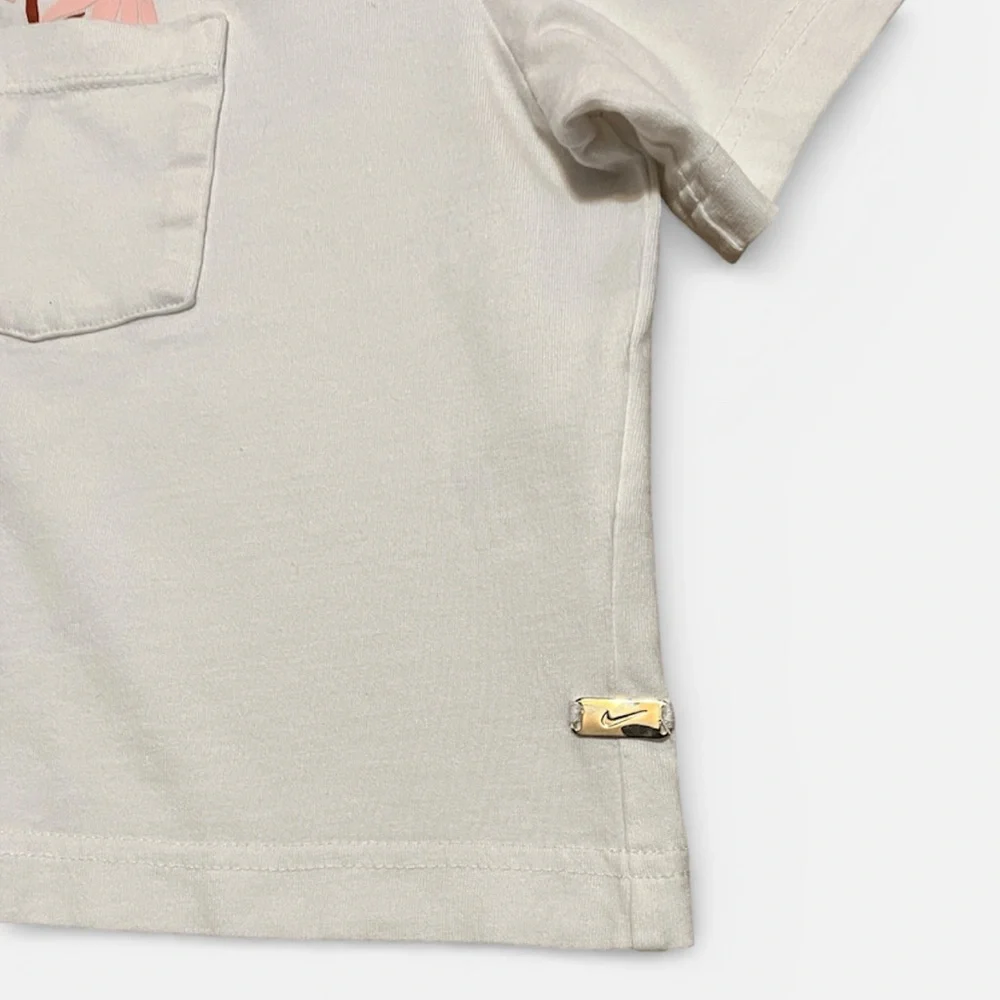 Nike “The Nike Tee” Cropped Tee in White w/Floral Design Women’s Sz Small